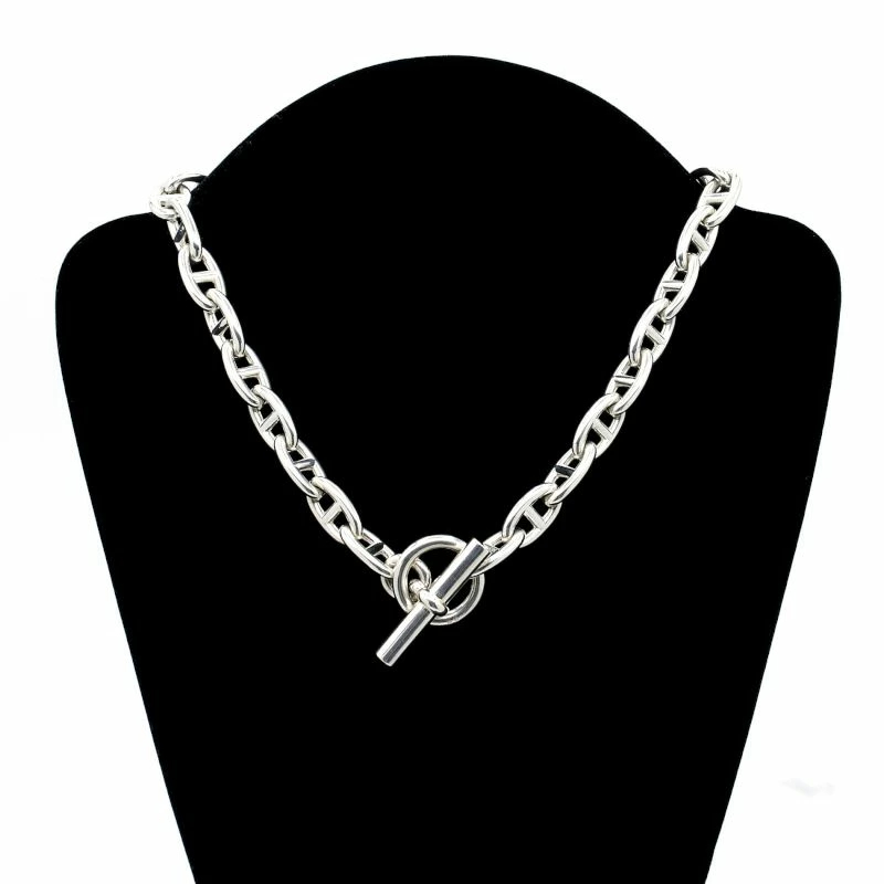 エルメス HERMES シェーヌダンクル GM 29コマ ネックレス シルバー925
